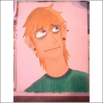 The painting I'm working on. Took it on my phone so the quality is eh.
