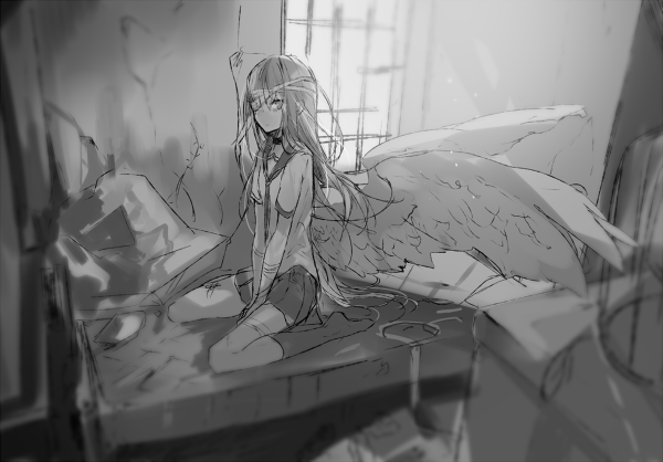 天使絵ラフ２