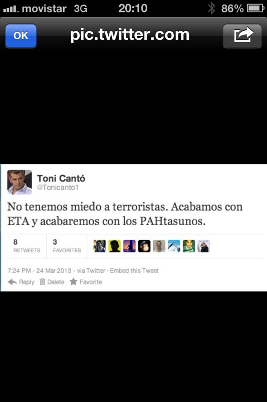 Este tuit que se me atribuye, es falso 