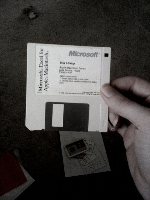 Sorting thru a box full of old junk. Somehow, I think this disk has outlived its usefulness and eBay-ability. To Goodwill!