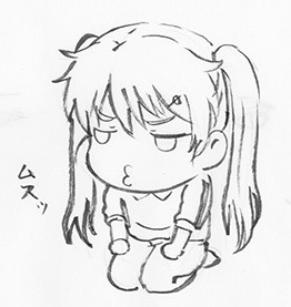 バベル制作当時に描いてた落書き(筆ペン)