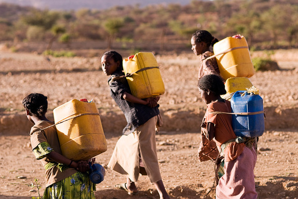 These girls should be in school, but they're not. Instead, they are hauling 40 pounds of water on their back. 50% of all schools in the world lack water and sanitation. It's the #1 reason girls in the developing world drop out or don't attend. Find out ho