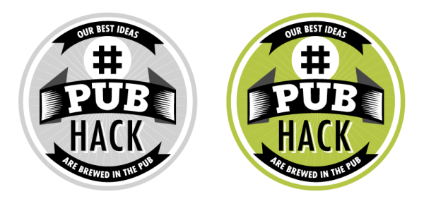 Actually, it's looking a bit like this. #pubhack #branding 