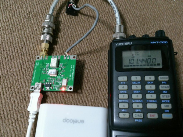 取りあえずハンディ受信機で動作確認。無事動作、101.144でSTVラジオ受信