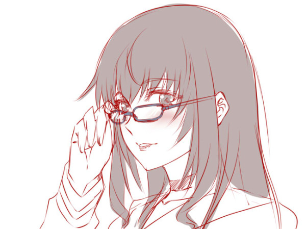 リリスの年齢をあげてメガネをつけてみた。おや…リリスのようすが…