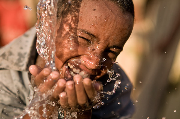 A boy drinks from a freshwater well at a school. Find out how to get your school involved: http://bit.ly/MQDZ3