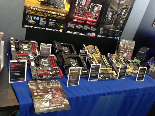 マザーボード各社もブース出展してます。写真はASUSブース。