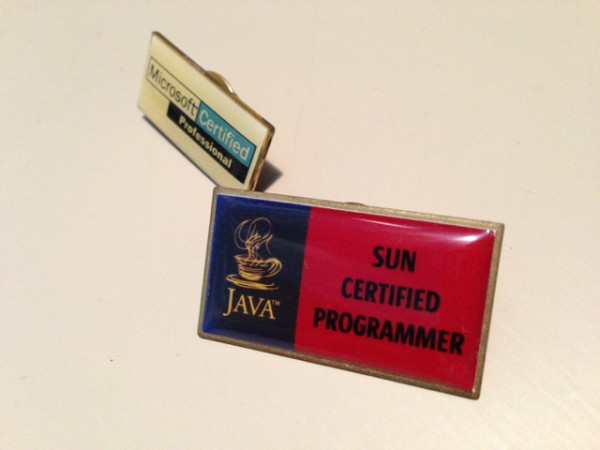 すっかり色褪せてしまってる。 Java Sun Certified Programmer &amp; Microsoft Certifie Professional