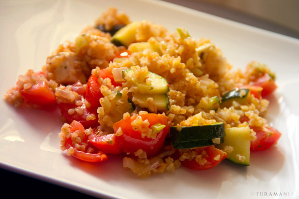 Gestriges Abendessen mit Bulgur. Definitiv extrem lecker! O.O