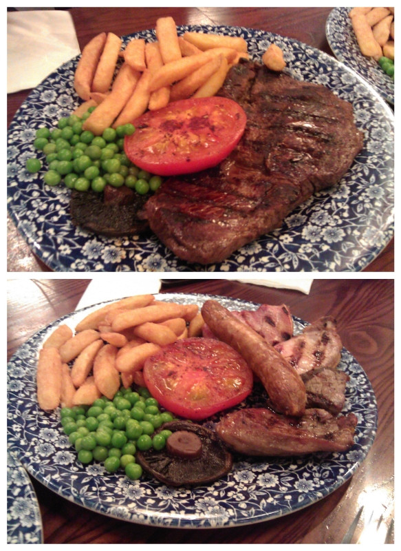 Angus beef steak and mix grill at Heathrow. *slurp*