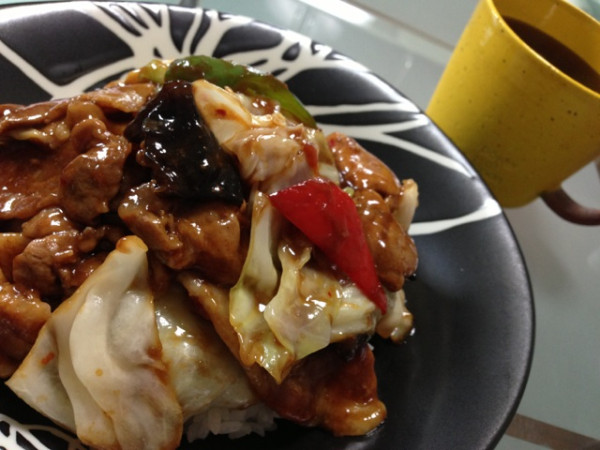 回鍋肉丼 for lunch