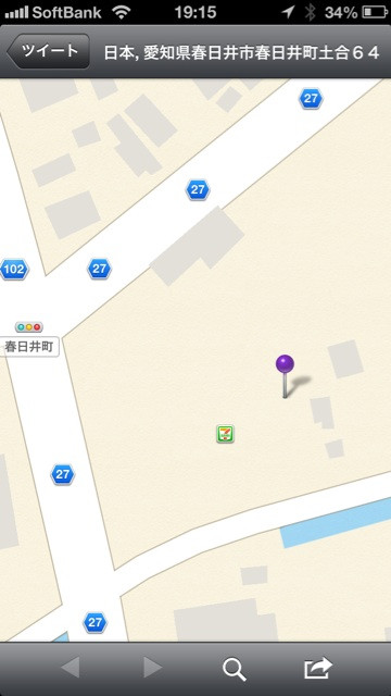 県道アピールの強い地図。