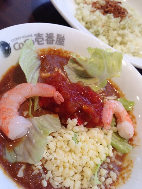 冷たいカレーとバジルライス at CoCo壱番屋