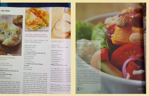 @WeighLessmag The lentil &amp; tomato soap,butternut salad &amp; chicken,spinach &amp; mushroom cannelloni. Yummylicious