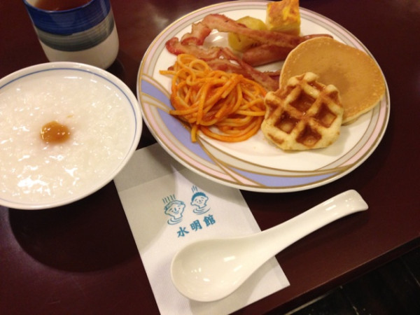 朝食 洋食 at 水明館 常盤 オープンキッチンダイニング