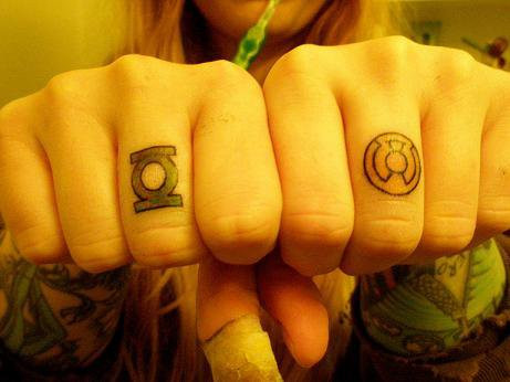 My new Green Lantern/Sinestro Tattoo. nerdalert.