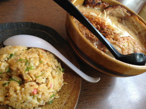 九州麦味噌 炙りチャーシュー麺 with 炒飯 at 麺屋 壱正