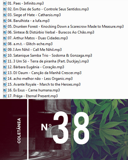 Eis o setlist da nossa #Coleta38, que sai amanhã! São 17 faixas, sendo a última um single da banda Präga, sacai: