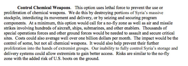 Those clamouring for action against #Syria should read this assessment by US Chair of Joint Chiefs on controlling CW: