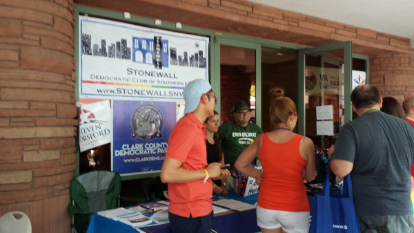Voter registration @LVStonewallDems @ClarkDems #Vegas #PRIDE booth today #nveq #nvp2 #p2 #fb