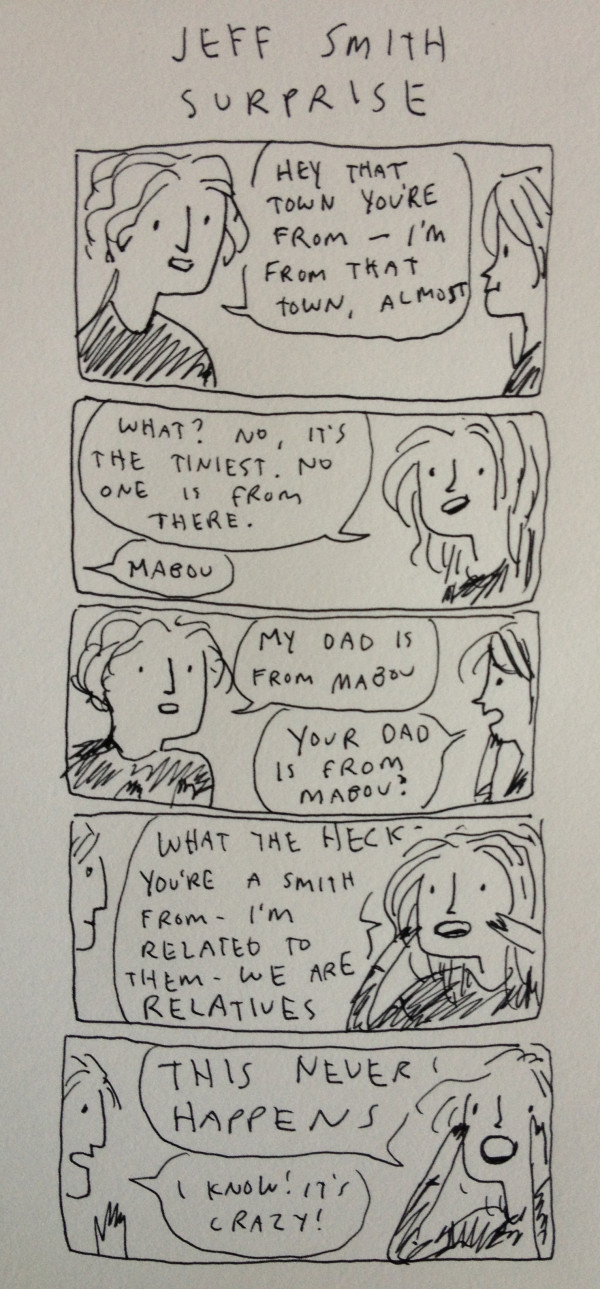 Yesterday at SPX Jeff Smith and I figured out that we are relatives and it was the most AMAZING THING :O 