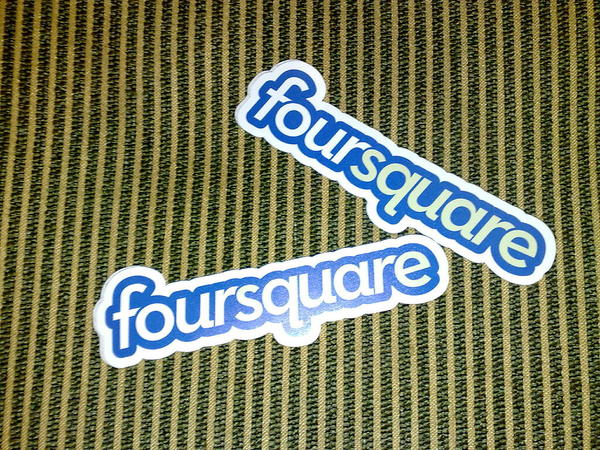 I've got foursquare stickers at #where20