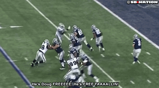 Doug Free is free fallin'