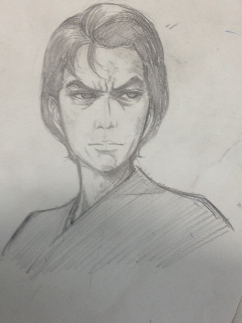 気分転換で 自分なりの京極堂を描いてみたw