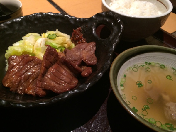 牛タン定食 at 本格串焼とへぎそば 濱匠 名駅別邸