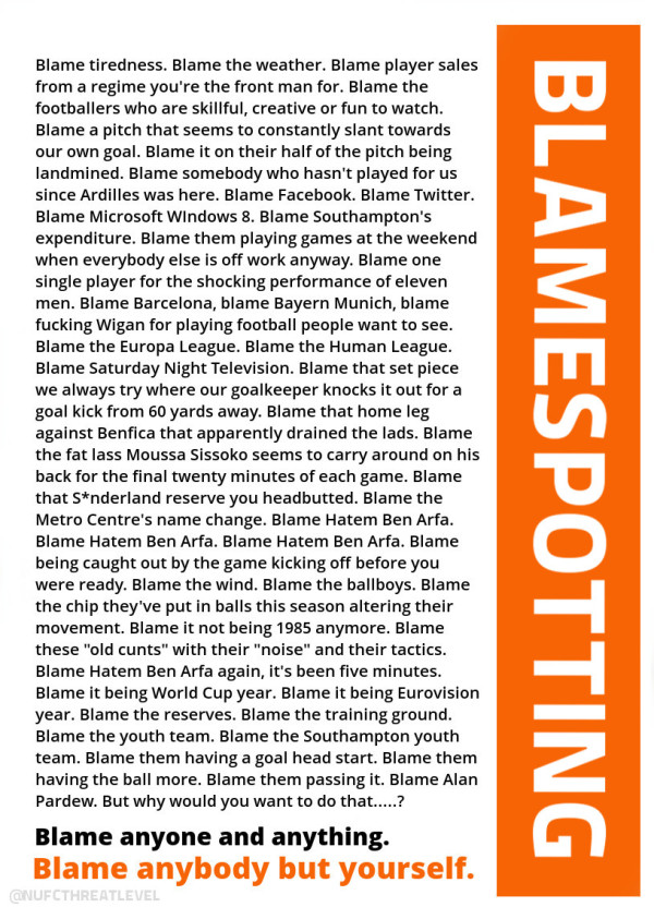 Alan Pardew's 'Blamespotting' - #NUFC