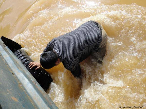 CWS staff, here in Vietnam, brave crazy road conditions around the world to get to our programs &amp; deliver aid. 
