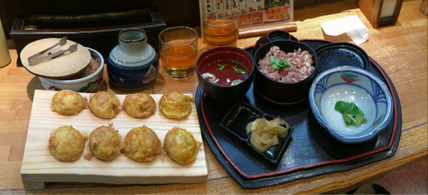 明石焼セット at 道頓堀 くくる たこ家