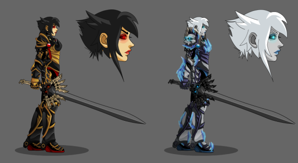 Female version of revamped Death Knight and Frost Death Knight. Enjoy ;)
P.S. I added ice themed attacks to Frost DK. 