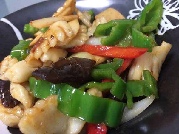 烏賊と野菜の炒めもの。