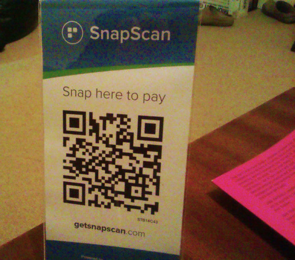 Thanx to a few Stellenbosch boys, we're now accepting donations via mobile phone for our Saturday bands! #snapscan