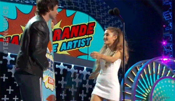 GIF: Let's examine that Ariana Grande &amp; Ian Somerhalder kiss in excruciating slow motion