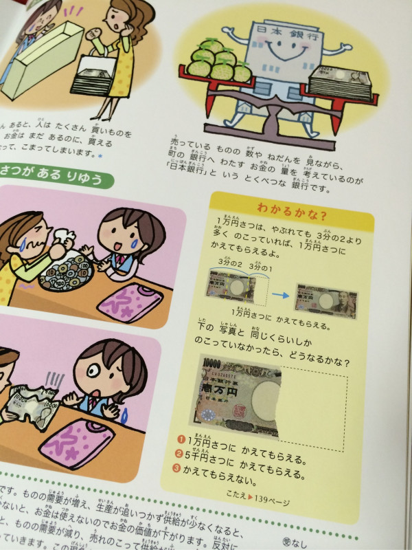 1万円札は、破れても3分の2より多く残っていれば1万円札に替えてもらえるらしい。知らんかった。3万円を4万円に増やす錬金術が使えそうな予感。貼り合わせて。

よのなかの図鑑 小学館の子ども図鑑 プレNEO 楽しく遊ぶ学ぶ