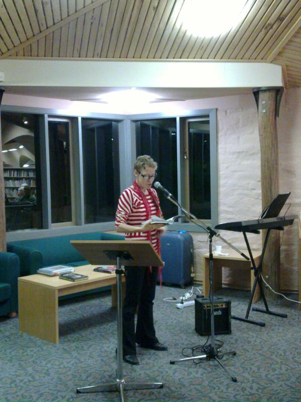 Donna reading poetry at Eltham Library