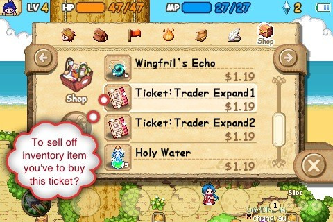 @Com2uS To sell off an item from our inventory bag you've to buy "ticket: expander 1 ticket", yeah? See pic: 
