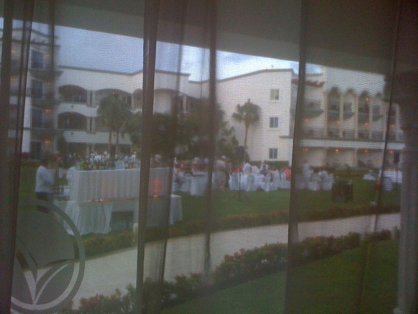 Came back from a walk around #playadelcarmen to find a reception happening outside our suite's patio door. 