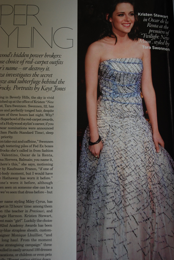 Kristen in UK Vogue June edition, under Super Style.