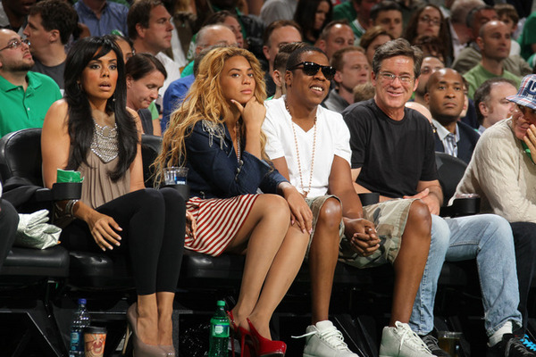 Bey and Jay at Cavs vs. Celtics game