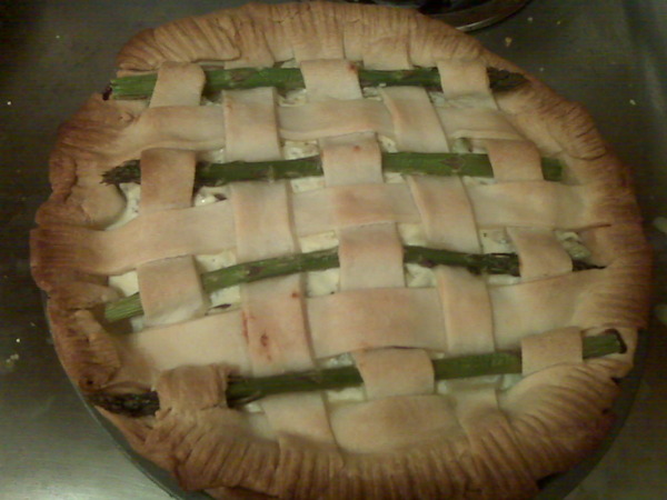 Savory Asparagus Pie, fresh from the oven!